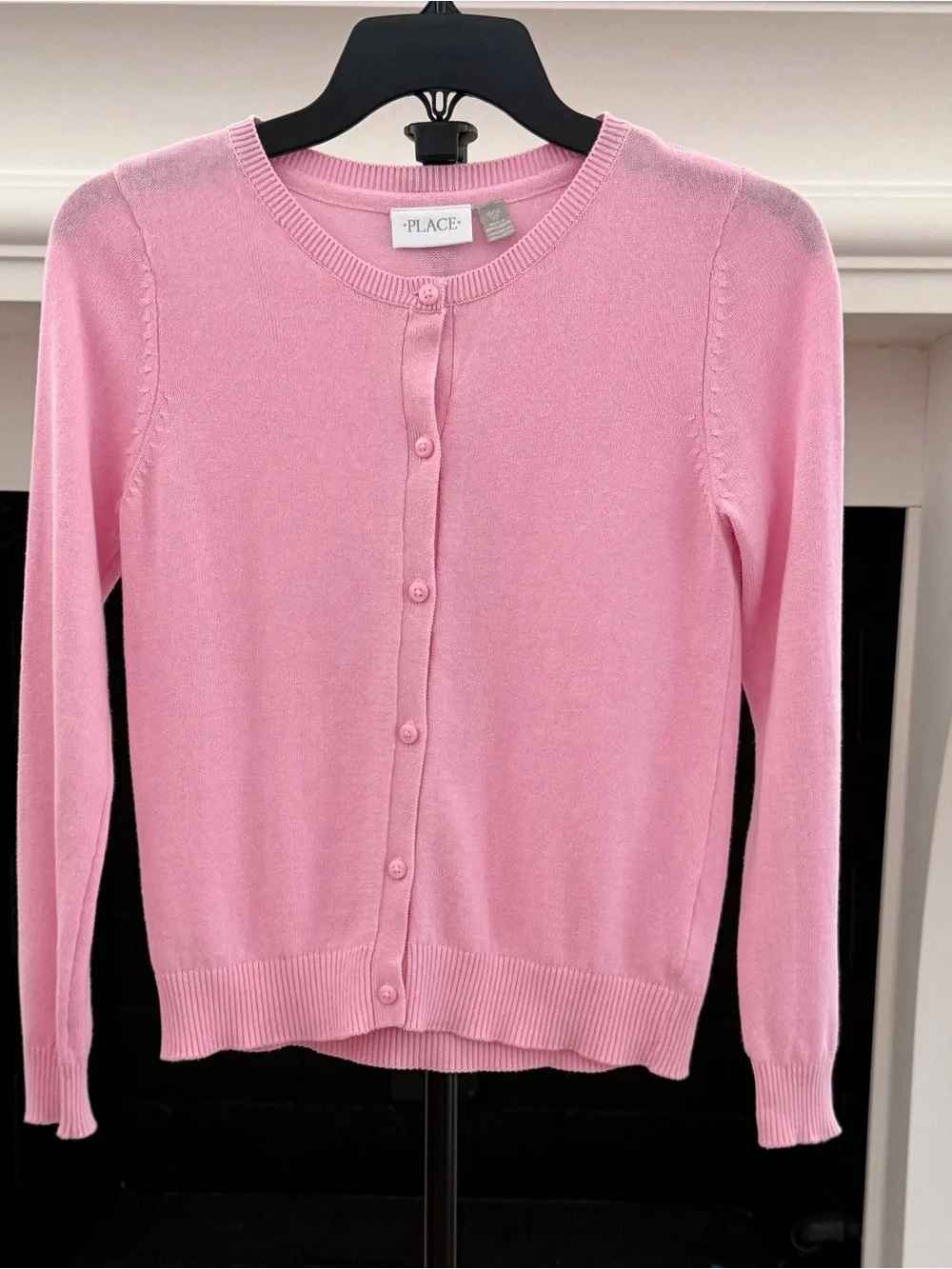 The Children's Place Soft Pink Button-Up Cardigan Sweater- Girls 10-12